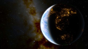 太空地球我们的地球地球夜景4k黑色