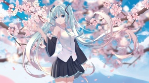 初音未来唯美樱花壁纸大赛4k