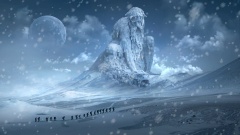 冰雪神域神像冰雕飘雪征途冰天雪地潮流奇幻魔幻