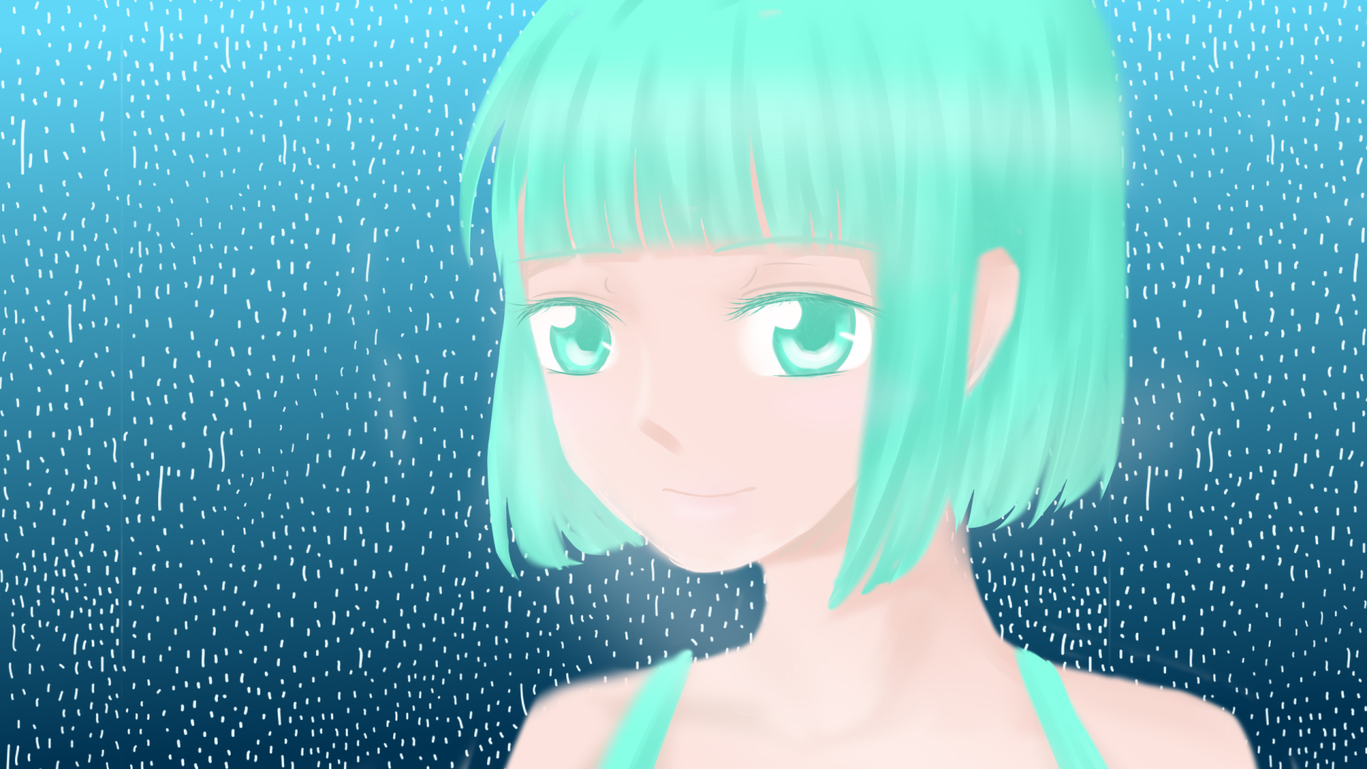 雨中动漫清纯少女二次元少女壁纸图片_桌面壁纸图片_壁纸下载-元气