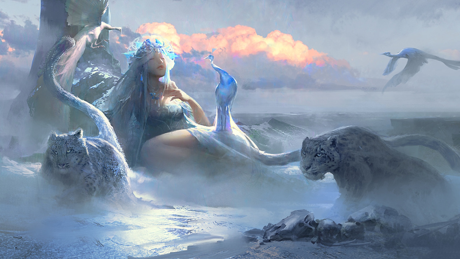 cg壁纸封面图相关壁纸推荐栅栏 短发女孩子插画 天空 夕阳4k动漫壁纸