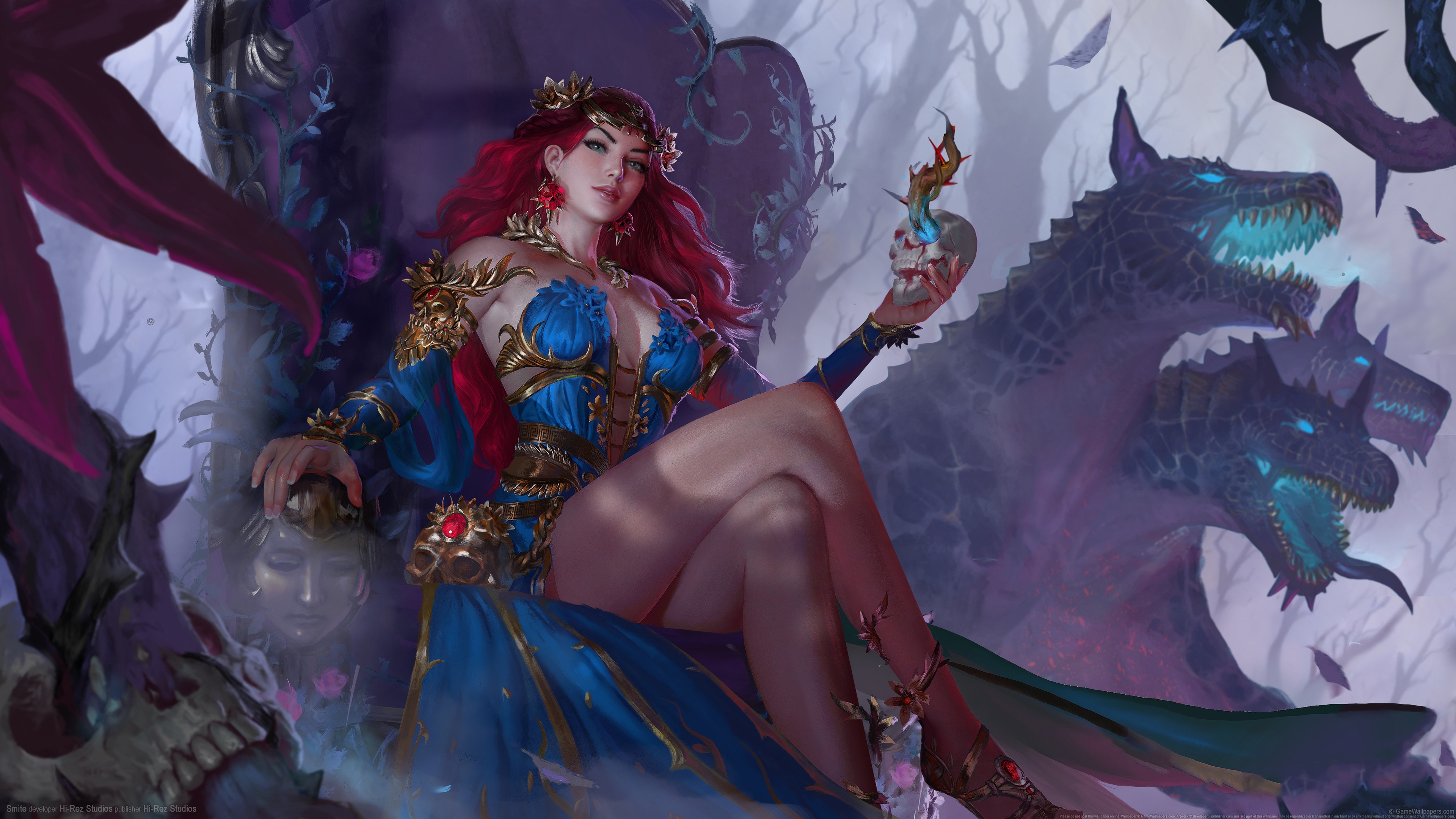 smite神之浩劫美女人物5k游戏壁纸5120x2880壁纸