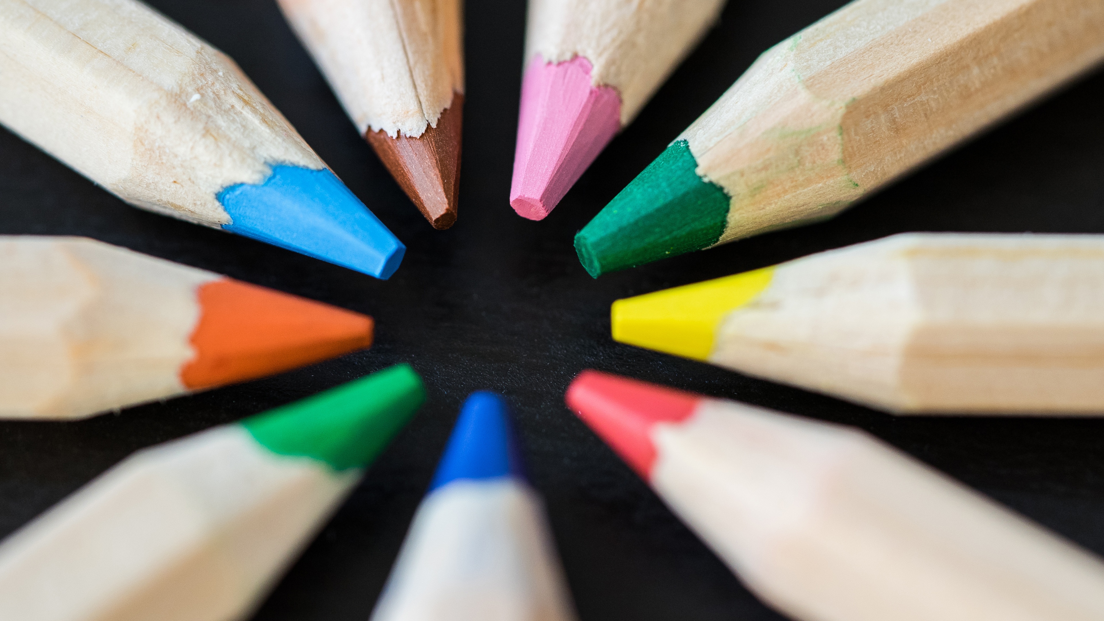 缤纷多彩 彩色铅笔4k图片壁纸