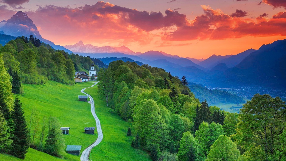 自然景观 风景名胜 德国 巴伐利亚 加尔米施壁纸