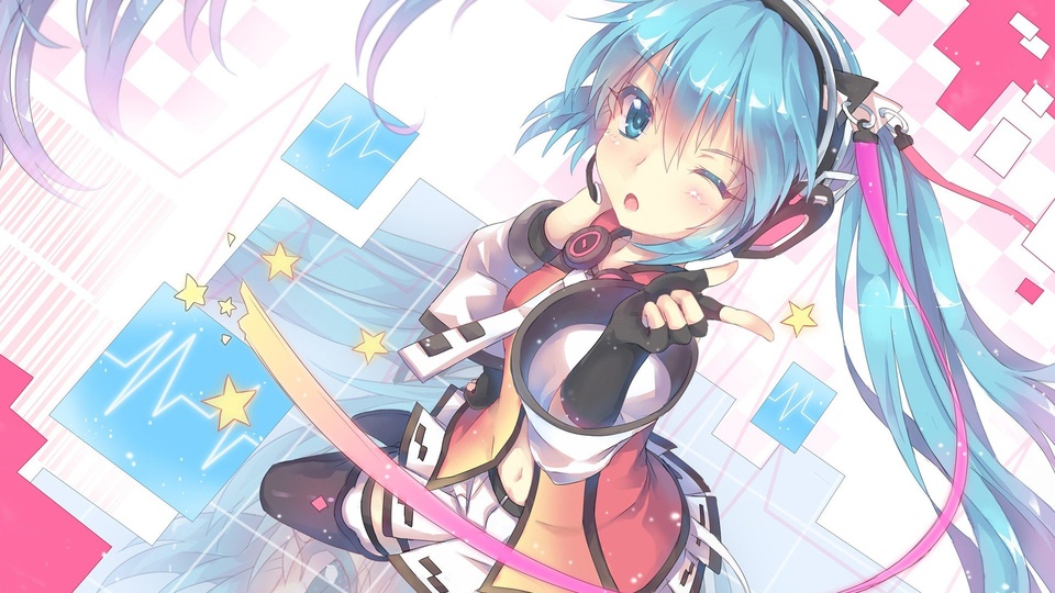 动漫 手绘 可爱 女孩 动漫卡通 初音未来壁纸