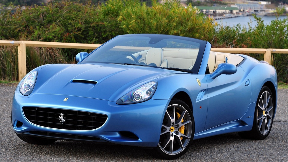 蓝色 法拉利California 2009壁纸