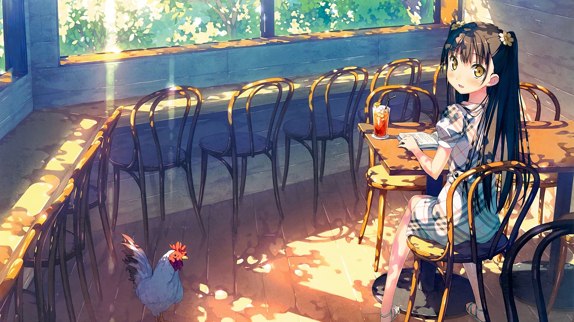 动漫彩绘清新少女壁纸