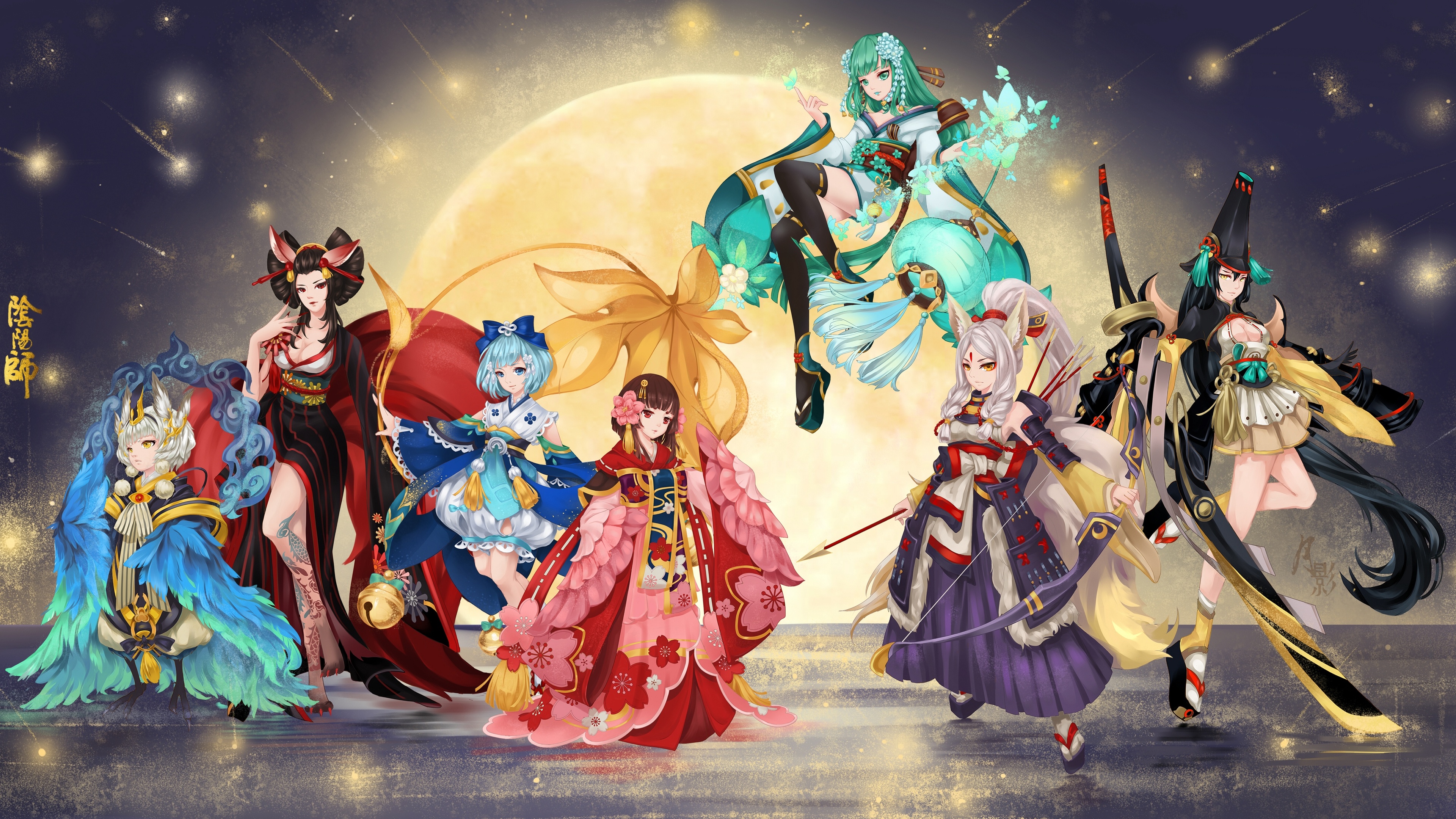 阴阳师手游微群像插画同人4k高清壁纸壁纸 游戏静态壁纸 静态壁纸下载 元气壁纸