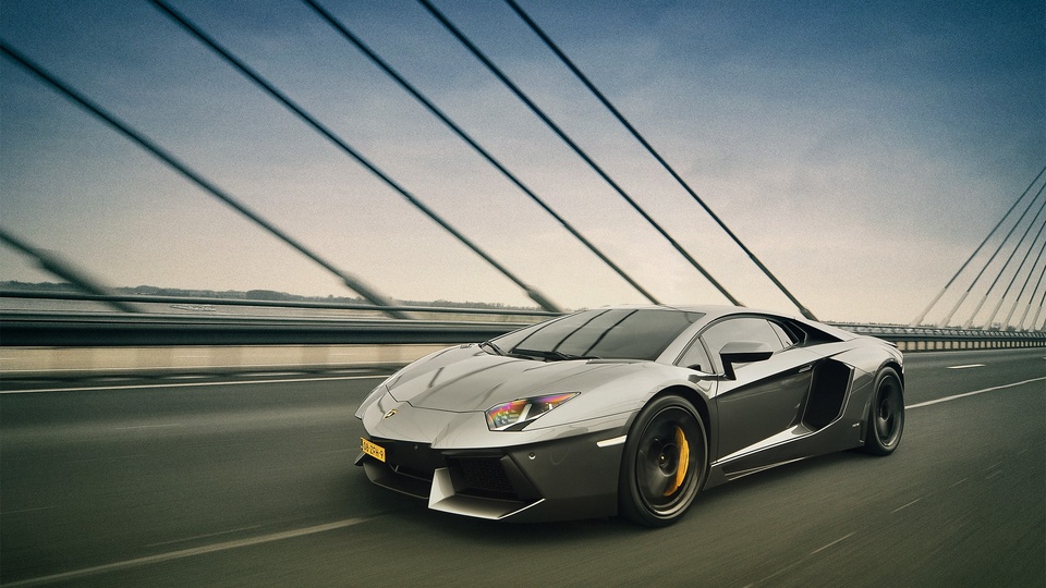 银灰色 兰博基尼 跑车 桌面 壁纸壁纸