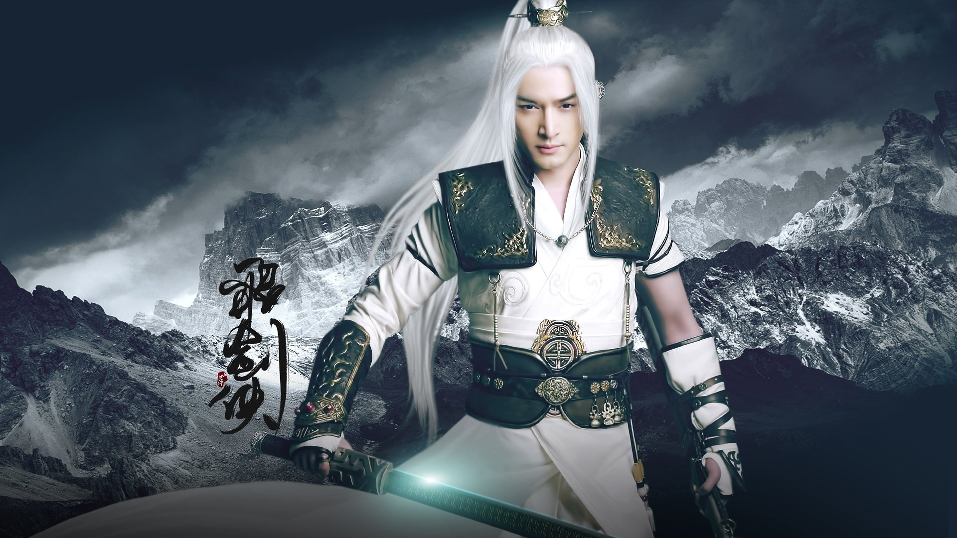 胡歌白发明星风尚壁纸