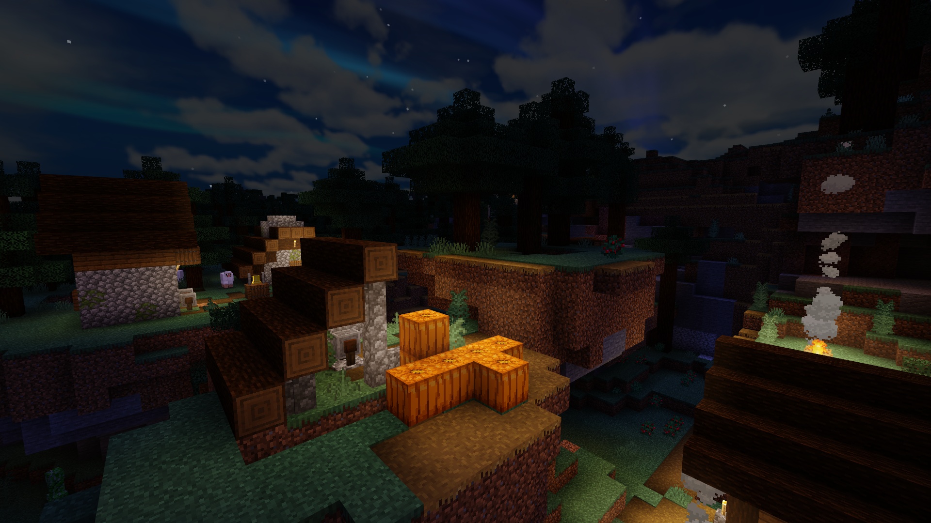 Minecraft我的世界悬崖橡木别墅完成版_我的世界