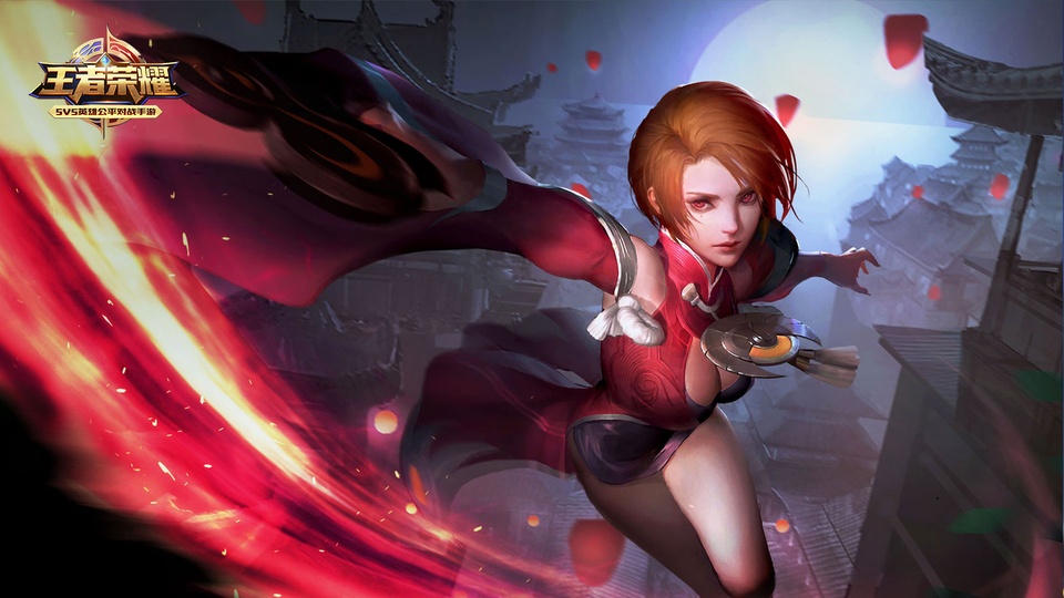 露娜 绯红之刃 王者荣耀桌面壁纸壁纸(游戏静态壁纸) - 静态壁纸下载