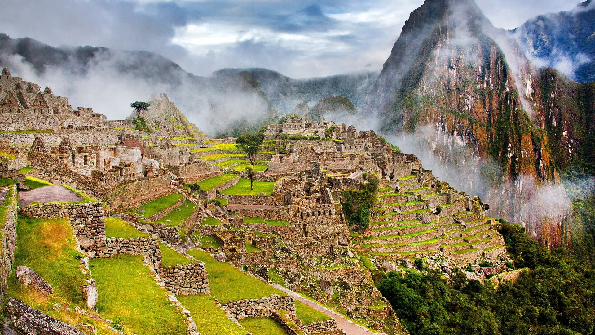 马丘比丘秘鲁印加遗址失落的印加城市风景名胜风光宽屏风景大片壁纸