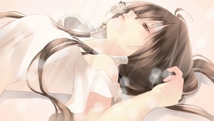睡中少女唯美