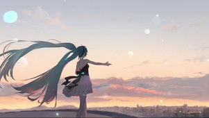 初音唯美背影