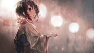 短发和服少女