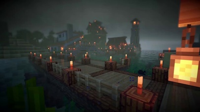 中国风建筑雨夜烛火