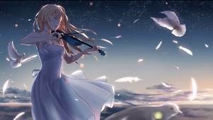 拉小提琴的少女