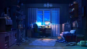 夏日夜晚的房间