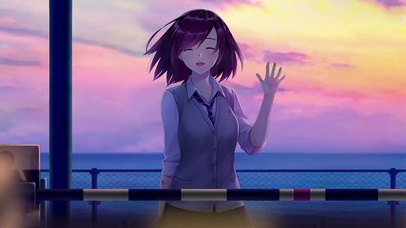 夕阳下的道别