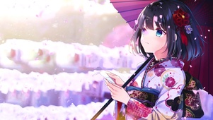 樱花飘落