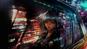 车窗女孩