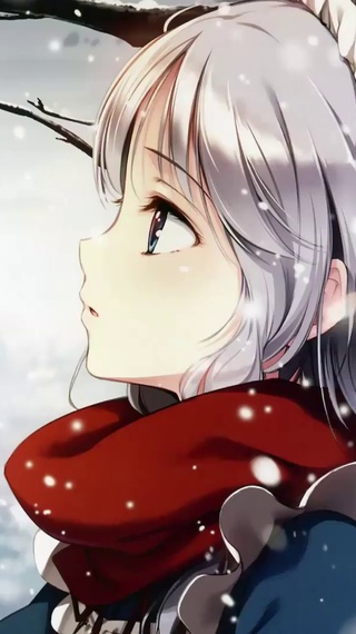 雪中少女