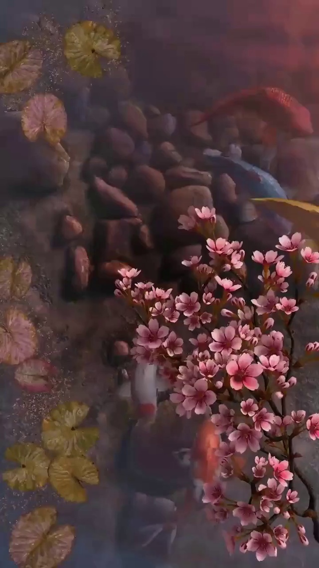 鸟语花香 平面动态鱼塘