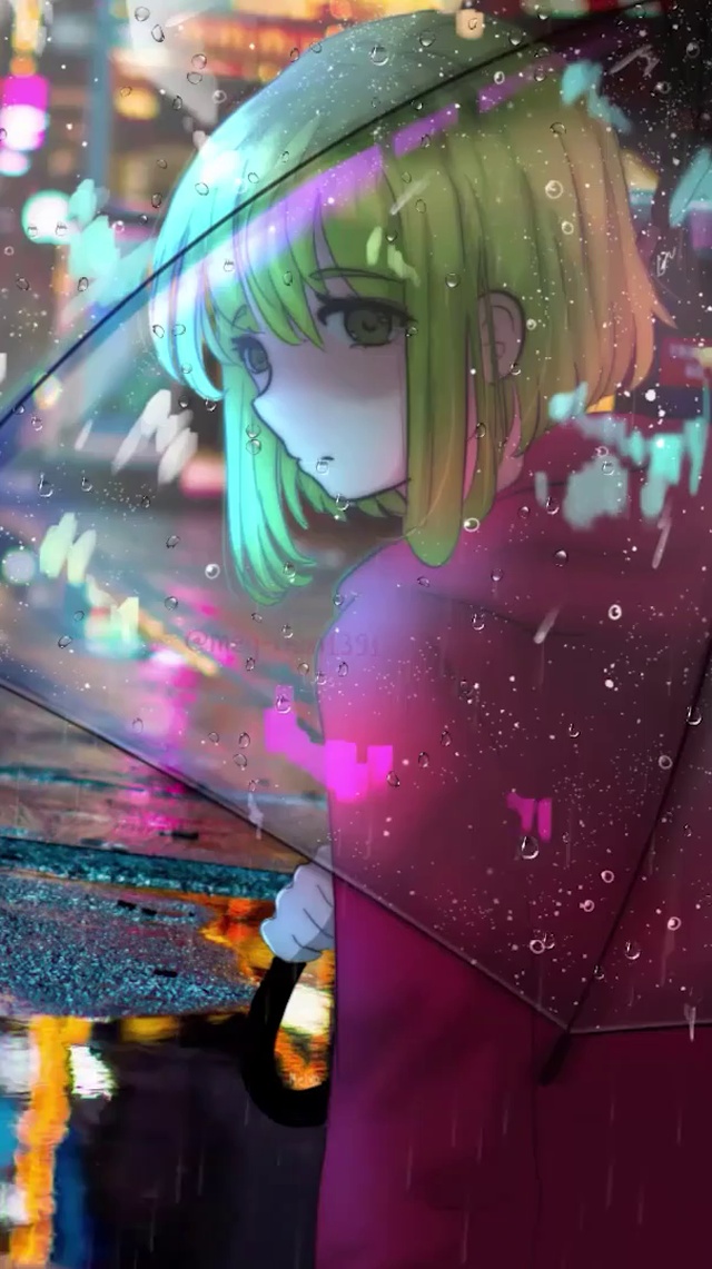 夜晚下雨的街道