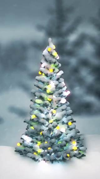 雪日圣诞树