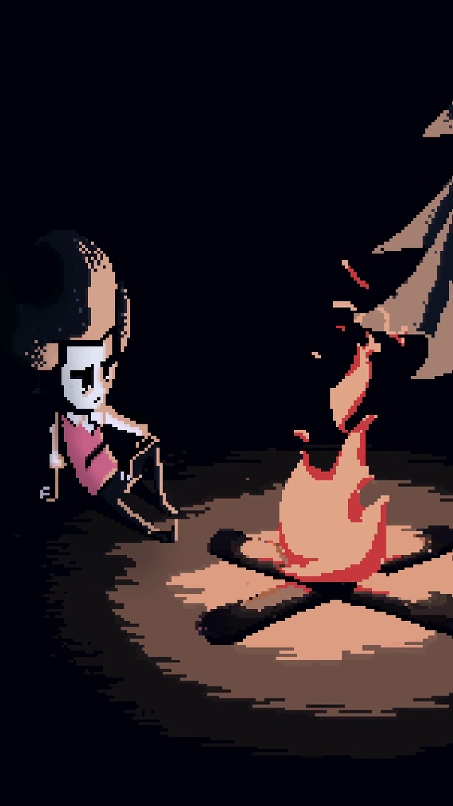 抽象火堆小男孩