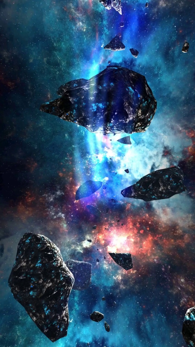 护眼陨石坠落星空