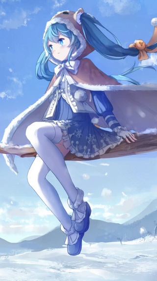 树上的雪初音