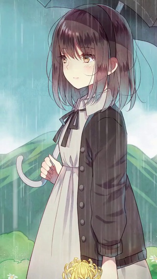 雨中的少女