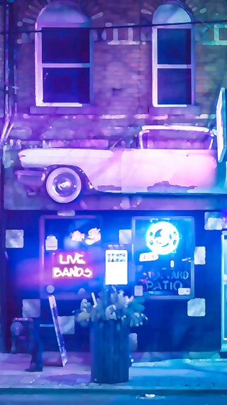 赛博朋克街道-雨夜