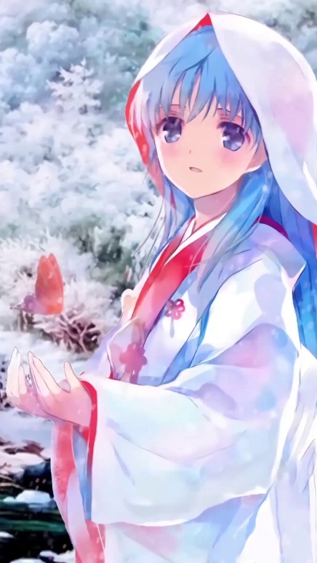 雪中少女