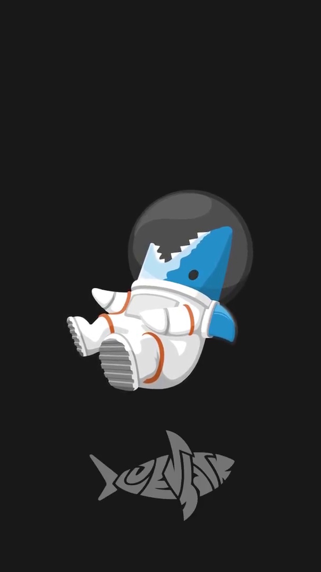 可爱鲨鱼宇航员