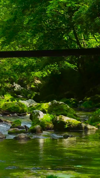 4K护眼山涧小溪