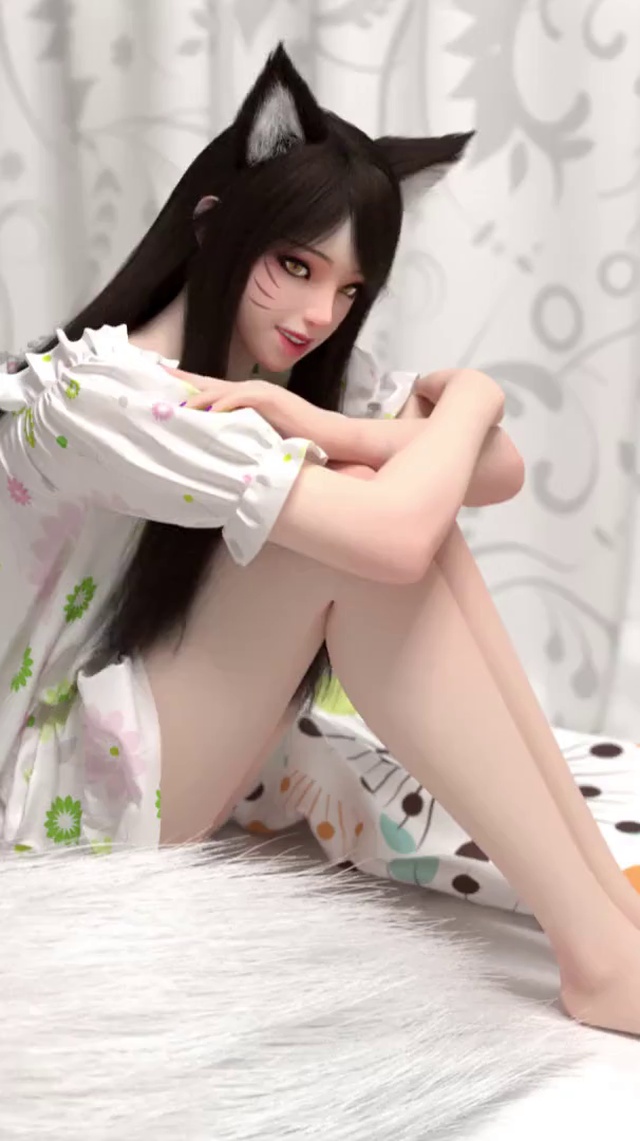 翼国度 九尾狐-狸儿 睡衣抱膝