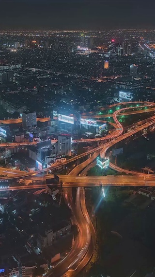 4k 城市夜景公路