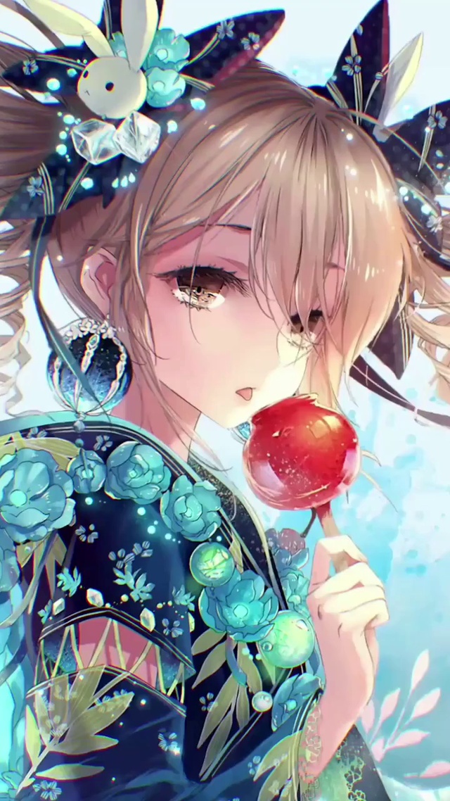 吃糖葫芦的少女