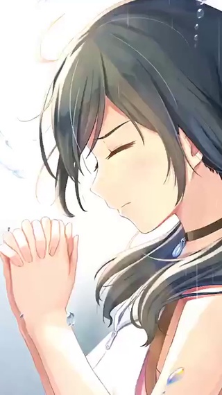 少女祈祷