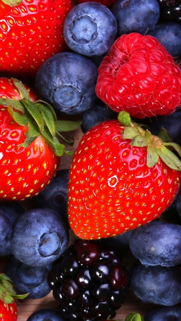 草莓 蓝莓 水果 美食 桌面 壁纸壁纸