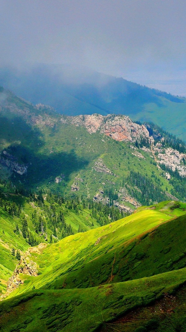 风景 自然景观 新疆 北疆 草地 山川 风景大片壁纸