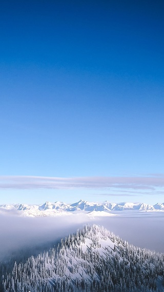 山冬天 雪壁纸