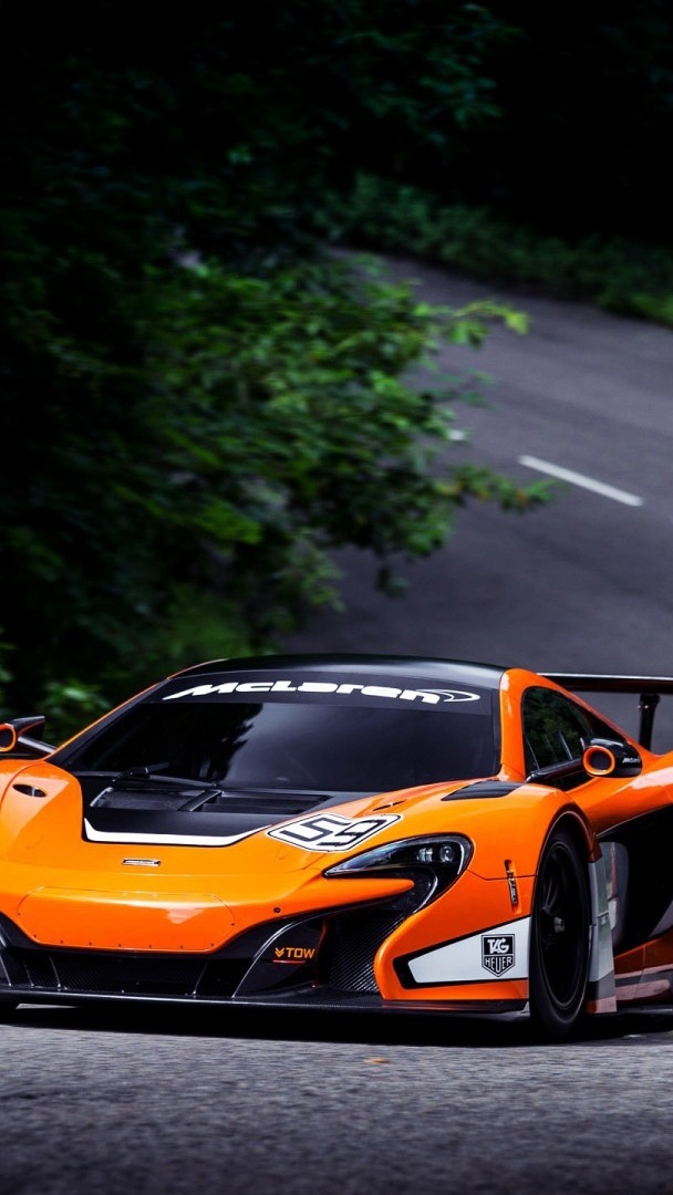 聊天背景圖 微信邁凱輪 650S GT3 跑車 森林 公路 風景 壁紙壁紙