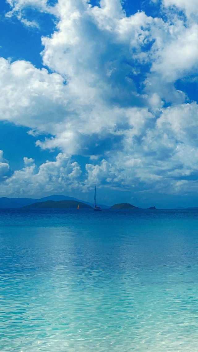 藍天白雲,海洋,清新