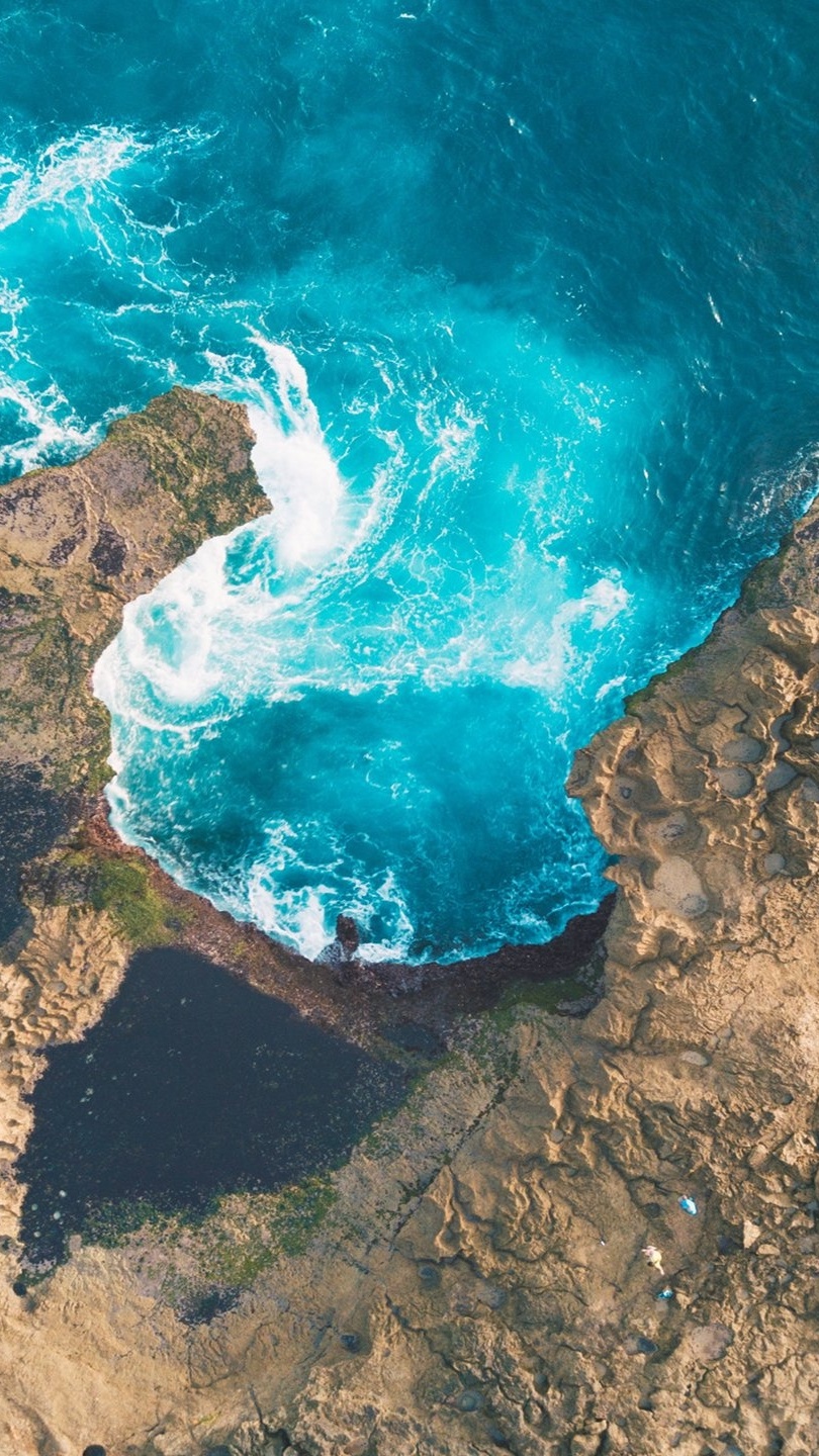 微信背景壁纸风景 海洋天堂 海洋 礁石 风景大片壁纸