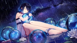 星空下的少女