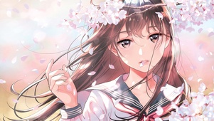 樱花与少女